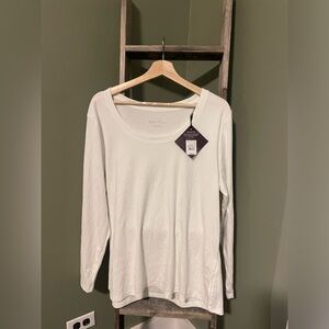 Ava & Viv Ribbed White Tee